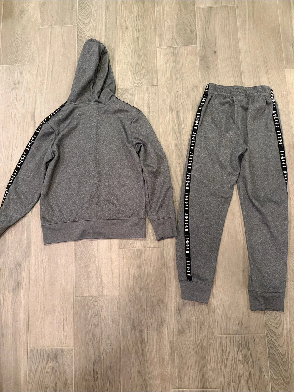 Jordan Kids Grey Hooded Zip Jacket & Matching Joggers Set Size S